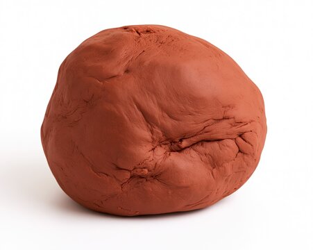 Red Clay Sphere, Textured Surface, Smooth Edge