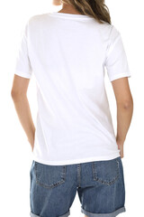 Obraz premium Fashion photoshoot in a studio with a white background for e-commerce
