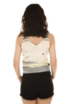 Fashion photoshoot in a studio with a white background for e-commerce