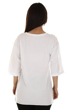 Fashion photoshoot in a studio with a white background for e-commerce