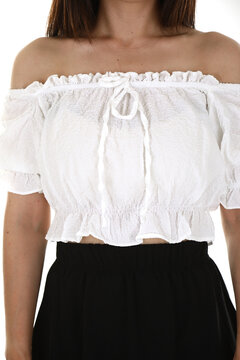 Fashion photoshoot in a studio with a white background for e-commerce