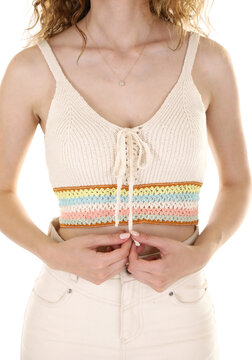 Fashion photoshoot in a studio with a white background for e-commerce