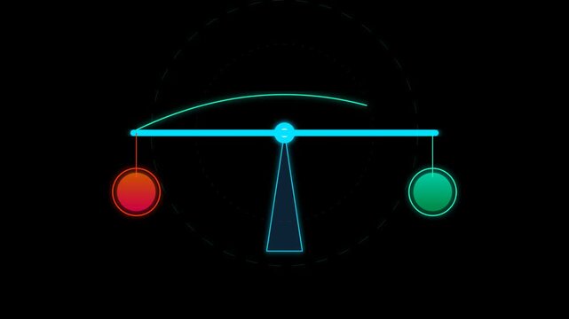 Visualizing Risk and Reward Balance on a Scales Engine with Bright Colors, Perfect for Conceptual Illustrations on Decision-Making, Finance, and Business Strategies in High-Resolution 4K