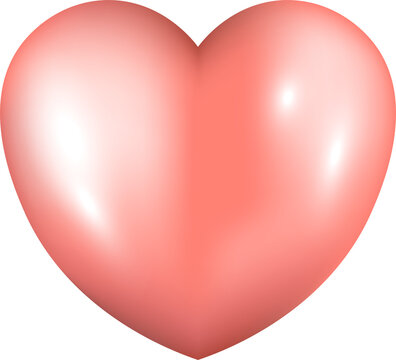 Pink glossy heart