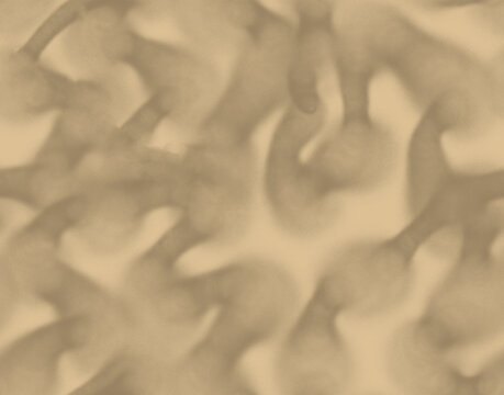 Seamless abstract doodle pattern with spray airbrush effect in beige and sand tones, textile surface design.