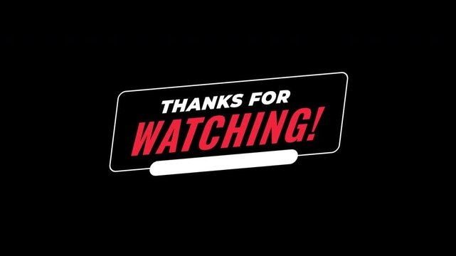 Thanks for watching animation, thank you for watching animated youtube outro, like comment share subscribe call to action text