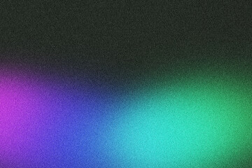 Fototapeta premium Dark grainy background featuring purple and cyan light leaks for cinematic atmospheric designs.