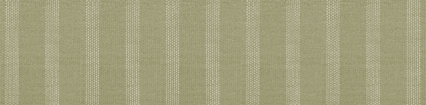 Sage green woven canvas fabric texture with fine white vertical pinstripes