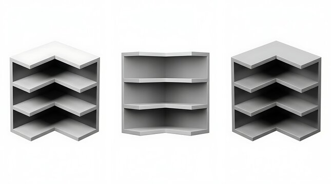 Shelving Unit Design with Modern Corner Wall Storage Shelves