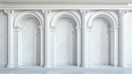 Obraz premium Classic White Marble Arches.