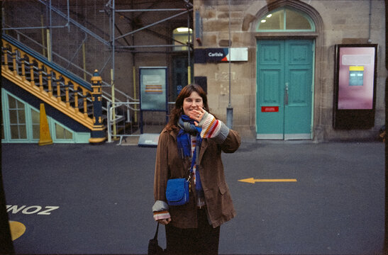 Walk at the train station 