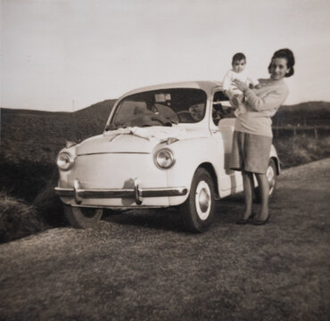 UGC analog film portrait of mother and baby