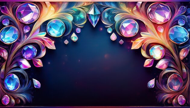 crystals corner border