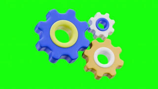 gears on Green background