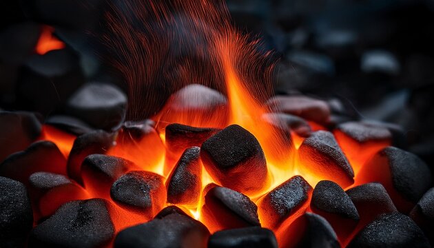 close up view of a lit ember