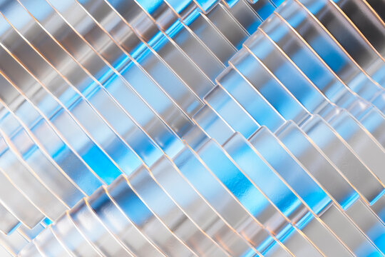 3D Blue Refractive Mesh
