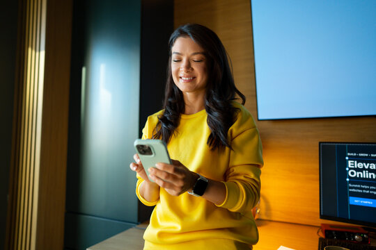 Woman Checking Smartphone