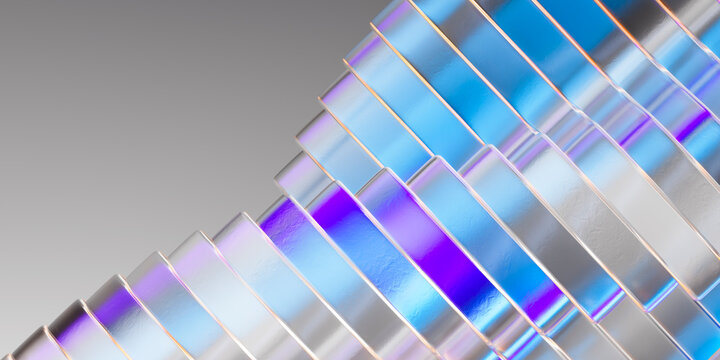 3D Violet Prism Layers