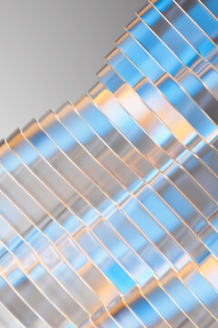 3D Amber Glass Corridor