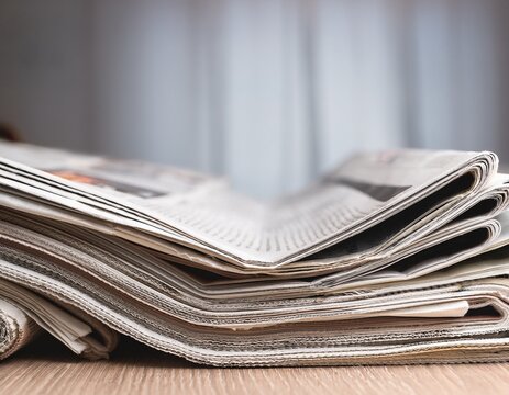 stack of newspaper with copy space