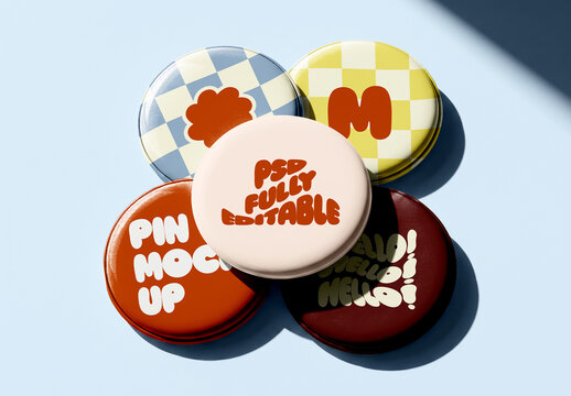 Pin Button Badge Mockup