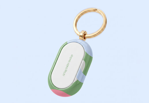 AirTag Holder Keychain Mockup