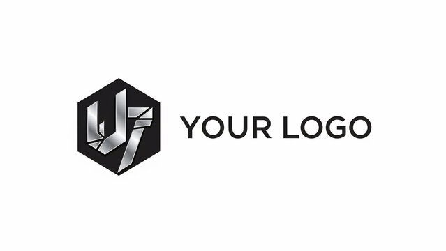 modern hexagonal logo design with your company name placeholder