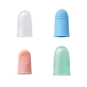 Silicone finger cots and protective thimbles set