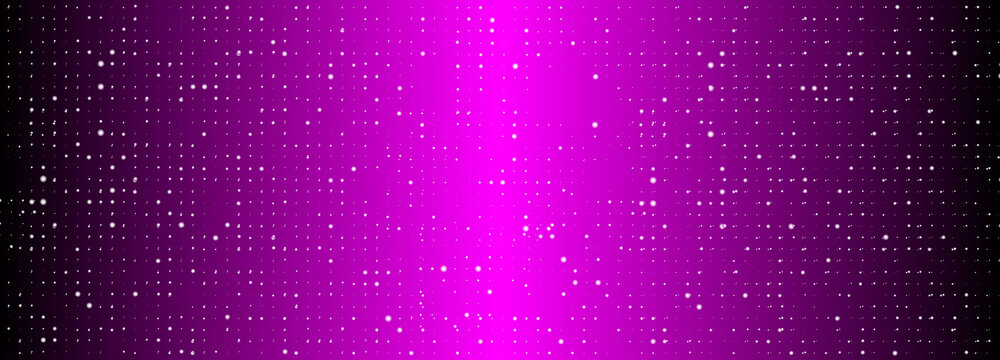 Abstract purple background with scattered glowing white dots with displays gradient purple
