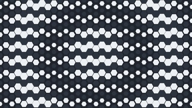 Abstract geometric pattern with repeating black and white circles and wavy lines forming a modern monochrome texture for digital backgrounds and creative design projects