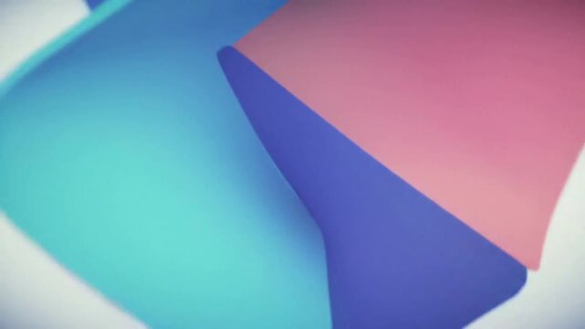 Abstract composition of folded paper sheets in vibrant shades of blue, purple, and soft pink creating a modern geometric design with soft shadows and smooth curves