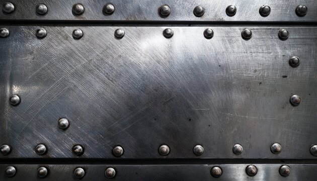 steel metal plate with rivets
