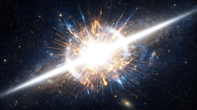 Cosmic galaxy with vibrant nebula and starfield.