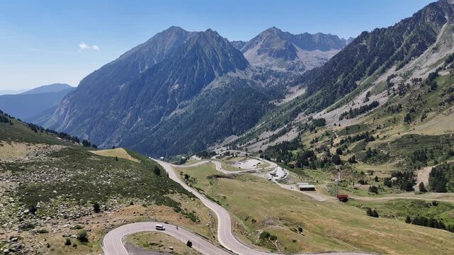 Port de la Bonaigua mountain pass in the Spanish Pyrenees