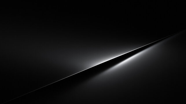 Abstract Black Minimal Background with Glowing Diagonal Edge