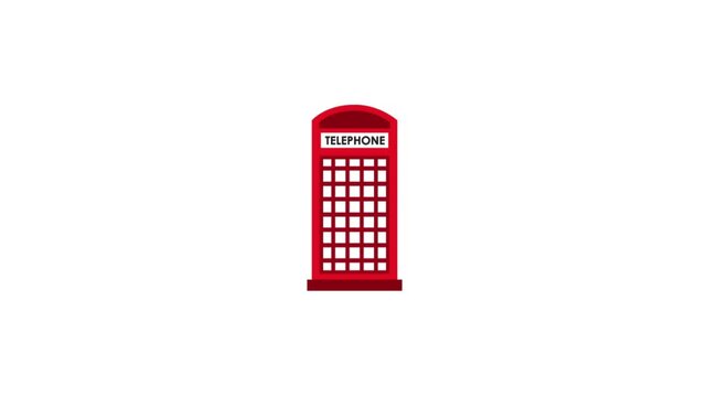 Telephone Booth Icon Animation