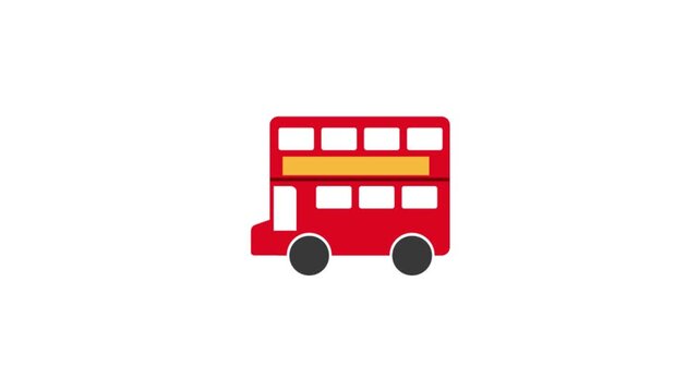Tour Bus Icon Animation