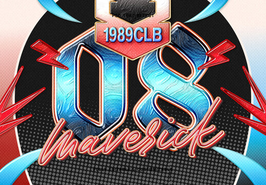 Retro Chrome Text Effect