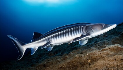 Fototapeta premium the siberian sturgeon acipenser baerii