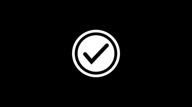 Yes Checkmark Symbol Animation for Approval, Verification and Success Animation video.