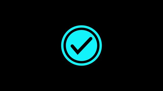 Yes Checkmark Symbol Animation for Approval, Verification and Success Animation video.