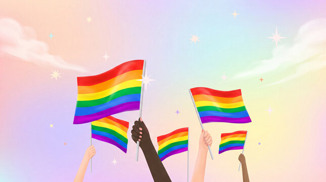 Diversity pride flag illustration