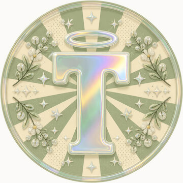 Initial Letter Halo Pattern &ndash; Glassmorphism Style