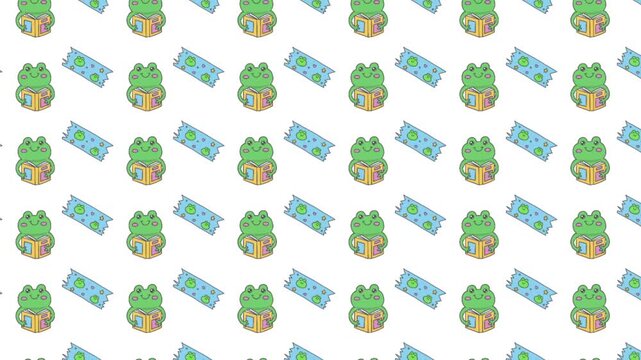 Seamless patterns with frog