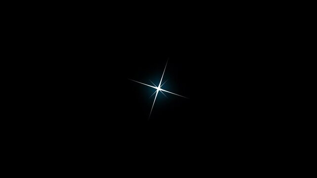 Sparkling stars animation, Twinkle light stars sparkling, Star twinkling for festive holiday event. night sky,  Glow twinkle movement timeline,  black screen background 4k video