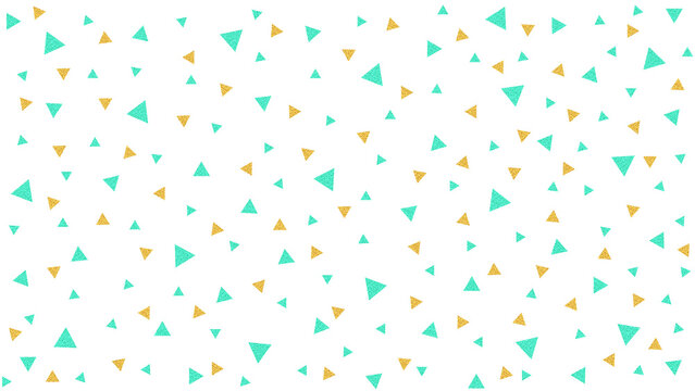Seamless pattern of scattered teal triangles on transparent background, abstract texture geometric. for contemporary textile prints, wrapping paper, digital wallpapers, branding packages