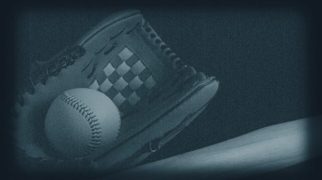 Vintage 16mm Baseball Glove And Bat Sports Items