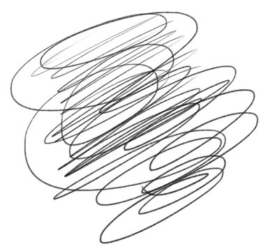 Garabato de l&iacute;neas superpuestas. Garabato fondo transparente. Un dibujo abstracto formado por m&uacute;ltiples trazos el&iacute;pticos y bucles entrelazados, creando la sensaci&oacute;n de movimiento o caos visual.