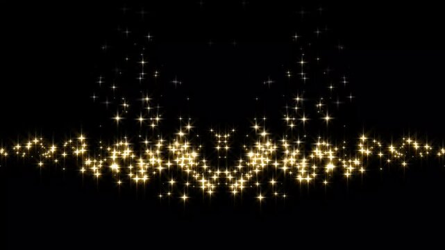 Magic glitter sparkle trail transition, magic glitter sparkle trail, magic light stars line effect on black screen background, magical gold glitter stars and shimmering particles animation.4k video