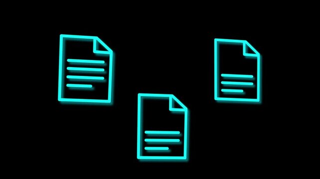 Document management concept, Businesswomen check electronic documents on digital documents on virtual screen Document Management System and process automation. Motion graphics of document concept.